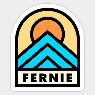 Fernie BC Retro Badge Sticker